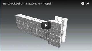 Stavoblock partition wall 200 mm + pillar